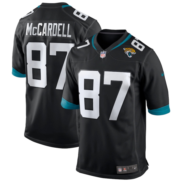 mens nike keenan mccardell black jacksonville jaguars game retired player jersey